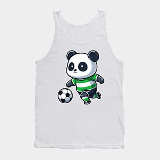 Panda as Soccer player with Soccer ball Tank Top